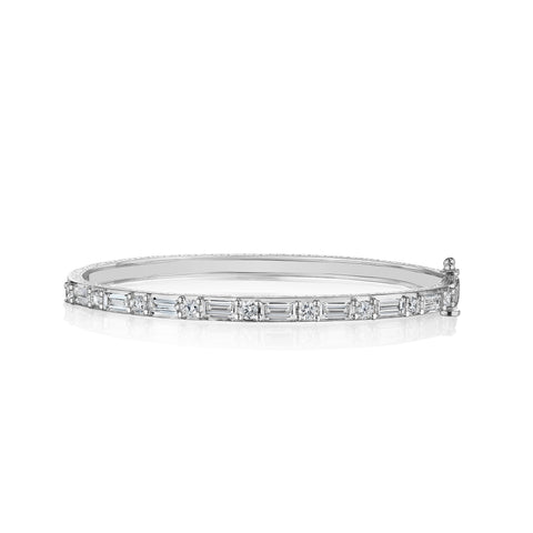Round & Baguette Bangle