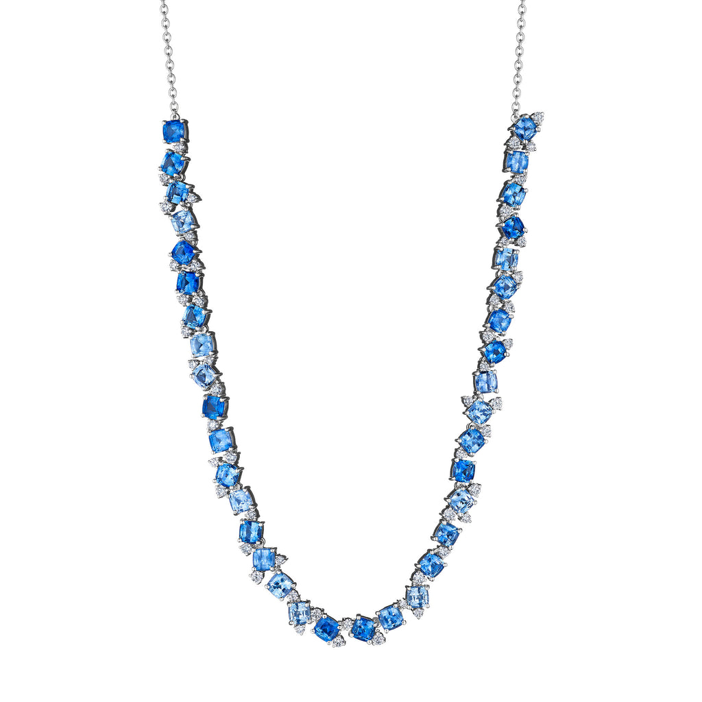 Blue Sapphire Confetti Necklace