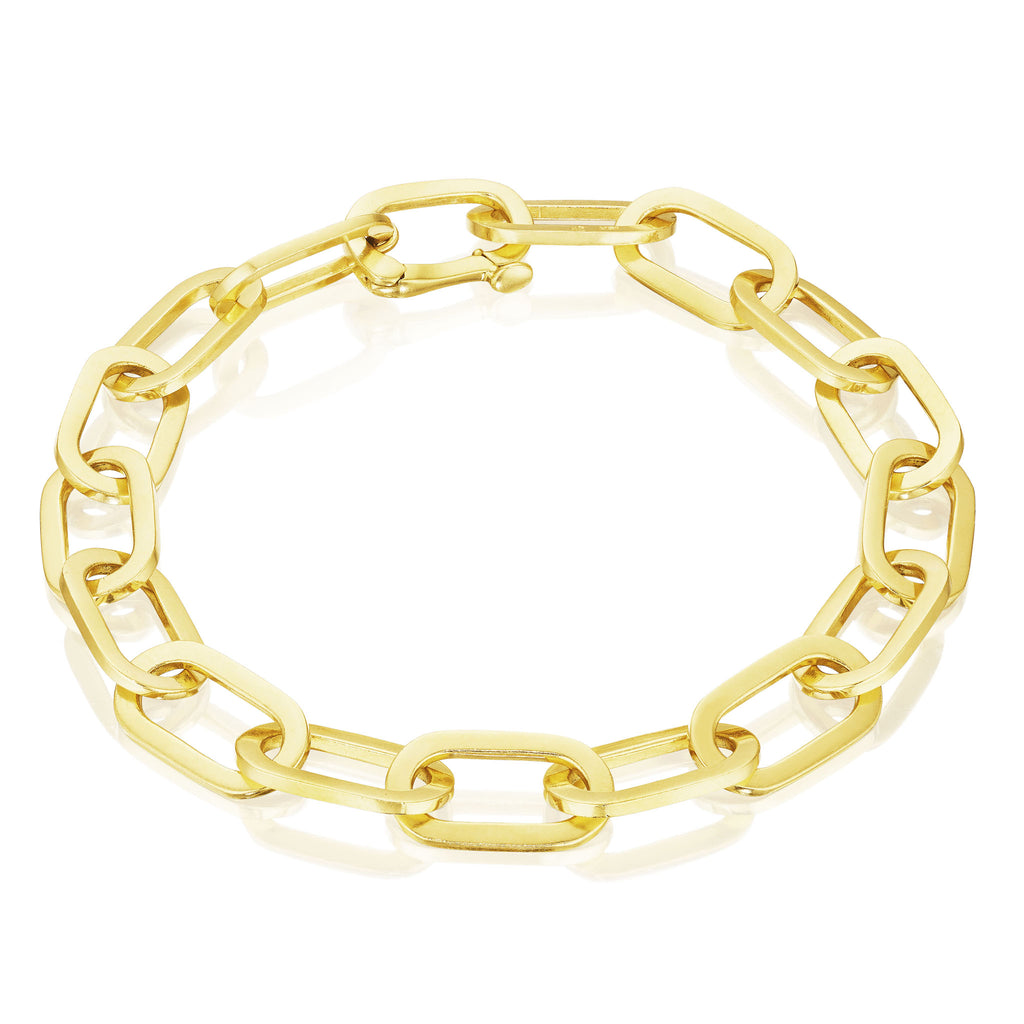 Gold Flat Link Bracelet