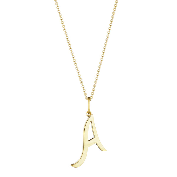 Gold "A" Initial Charm