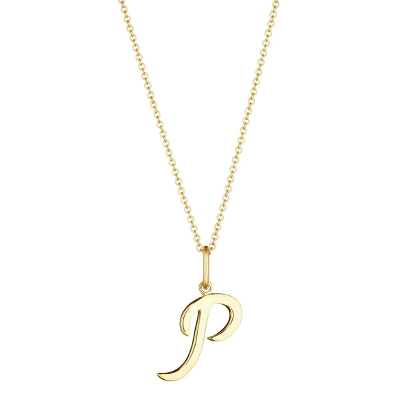Gold "P" Initial Charm