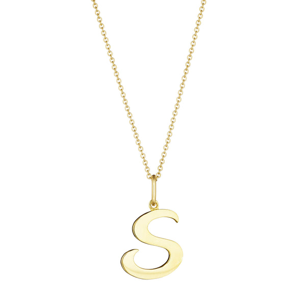 Gold "S" Initial Charm