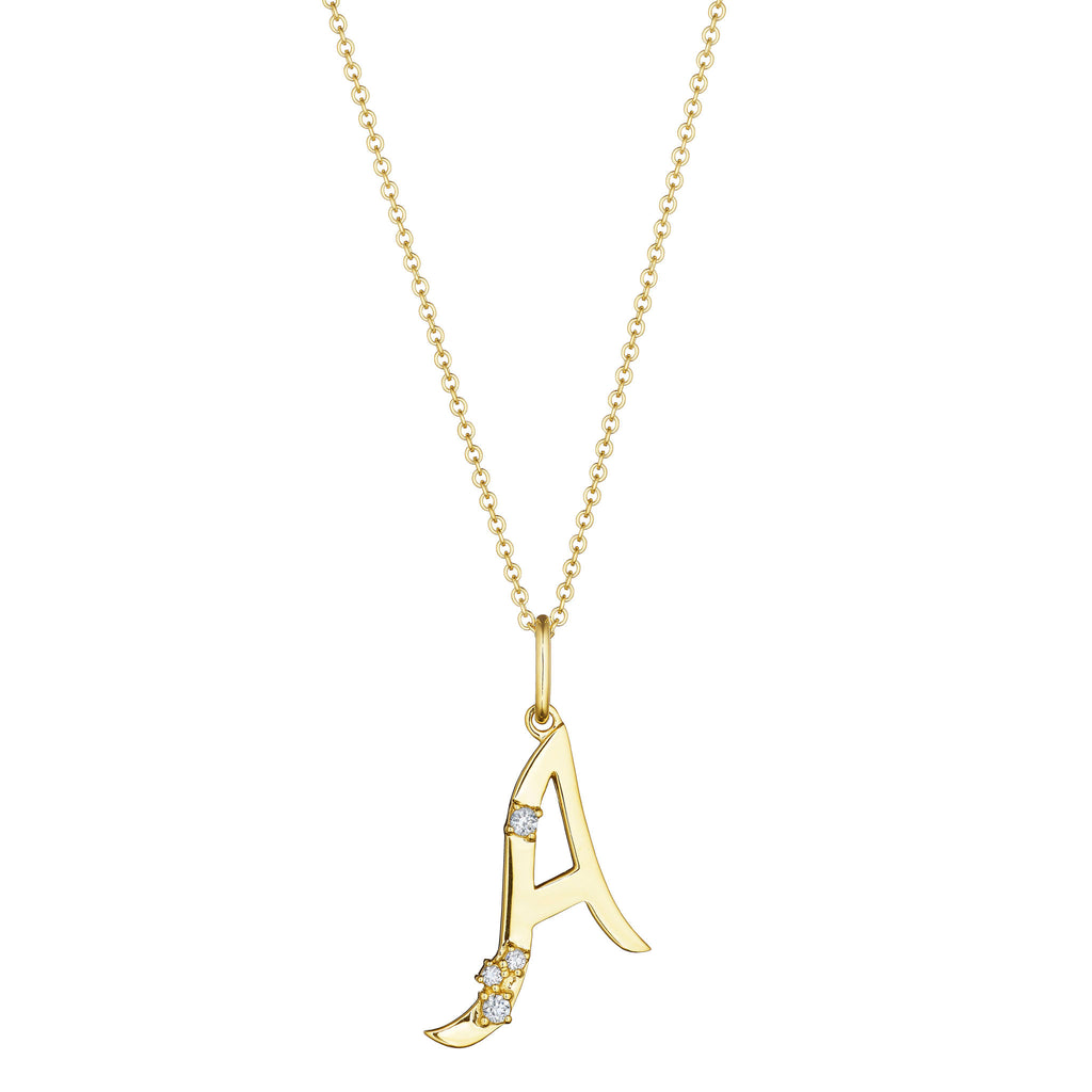 Diamond Accent "A" Initial Charm