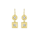 Round & Square Twist Earrings