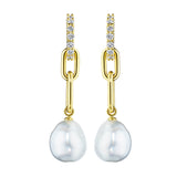 Pearl Link Drop Earrings