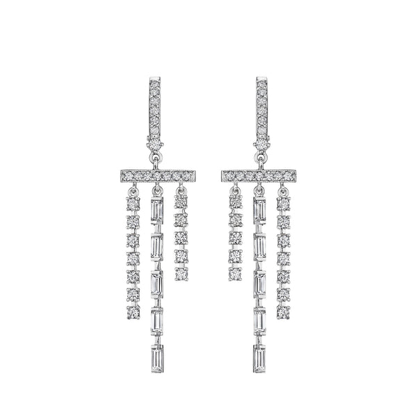 Mid Cascading Waterfall Diamond Earrings