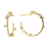 Petite Gold Constellation Hoop Earrings