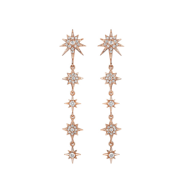 Petite Descending Starburst Earrings