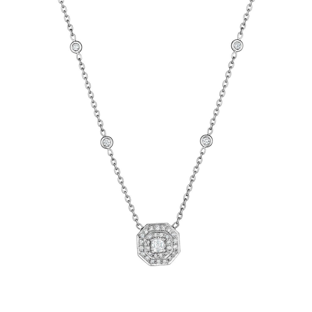 Asscher-Cut Diamond Necklace